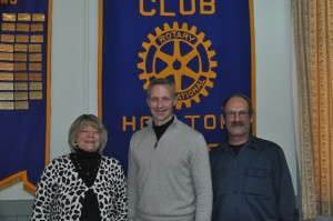Lori Weston Rotary President, Dave Rowe guest speaker of Steve Bither